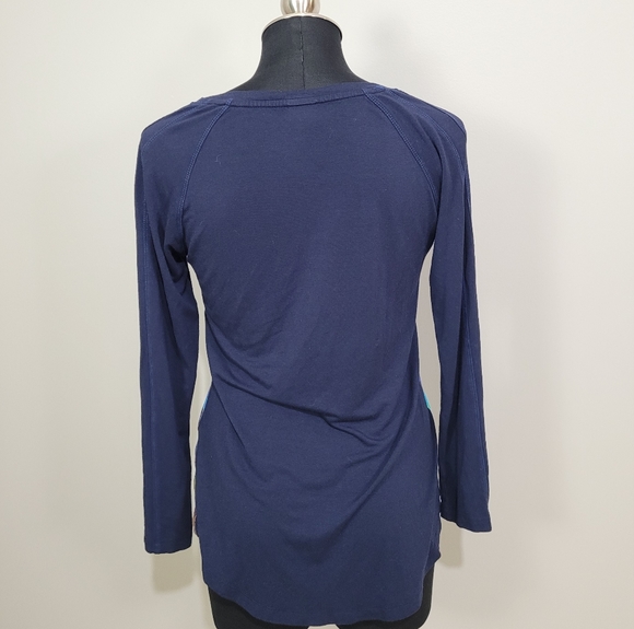 Simply art blue long sleeve artistic tee - Picture 2 of 7